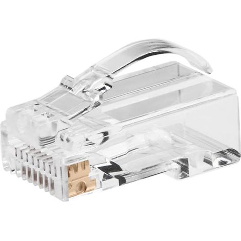 ROLINE FICHE RJ45, NON BLINDÉE, CAT.6/6A (CLASSE E/EA), PASSAGE SIMPLE, POUR FILS RIGIDES/TORONNÉS, LOT DE 10 21.17.3147