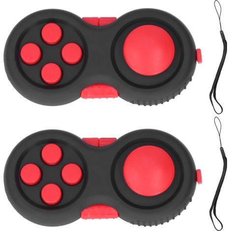 2Pcs Skin Picking Pad Toy Anxiety Stress Relief Fingertip Toy Children Adults Hand Gift(Black Red ) (1/5)