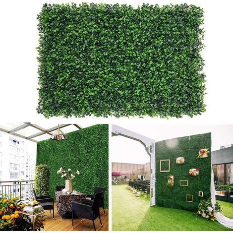 Set of 6 Artificial Hedge Garden Wall Fence Screen Barrier