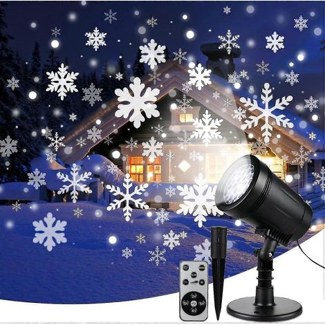 Projecteur de Noël pour extérieur, lampe de projection de neige de Noël, lampe projecteur de flocons de neige IP65 H (1/5)