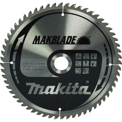 Makita B-32792 Lama Sega Circolare T.C.T. 255x30mm 60T Legno