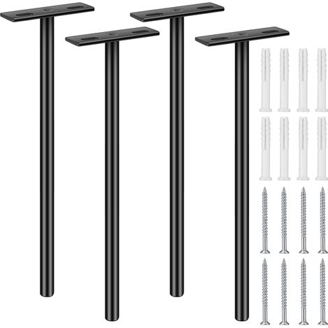 4-teiliges Set unsichtbarer Wandregalträger, versteckter Regalträger, verdeckter Wandregalträger aus Holz mit Wandhalterung für Wandregal/Tablet (20x6cm)