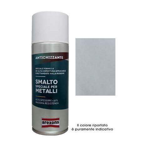 SMALTO SPRAY SPECIALE METALLO AREXONS - ANTICHIZZANTE GRIGIO CHIARO ML 400- 6 pezzi