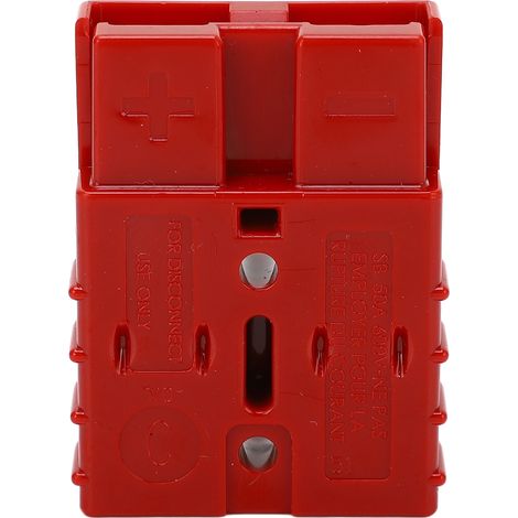 Stromanschluss 50A 600V SB50A Crimp-Steckverbinder Zubehör mit 2 Klemmen für Batterie Rot (1/5)