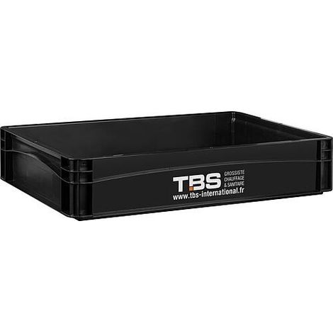 Mallette de transport TBS France noir 600 x 400 x 120 mm sans couvercle