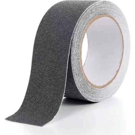 Cinta antideslizante de alta resistencia, 10 cm x 5 m, rollo de material antideslizante de seguridad para peldaños de escaleras, tiras antideslizantes. (1/4)