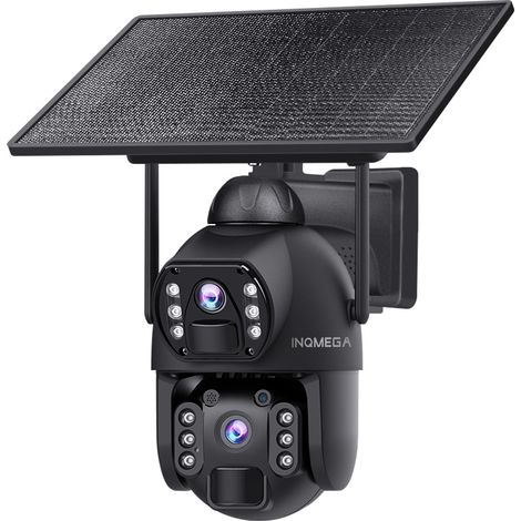 Caméra de Surveillance Solaire WiFi Extérieure 6MP Ultra HD, AOV Basse Consommation, Double Objectif et Double Vue, Vision Nocturne Couleur 25 m, Suivi Humain, Enregistrement 24/7, Audio Bidirectionne (1/5)