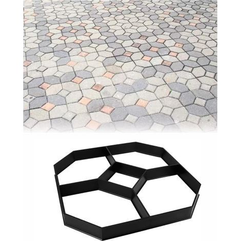 Fabricant de chemins de promenade bricolage, moules en béton for pavés, moules en ciment for pavés extérieurs, for patio, pelouse et jardin (1/4)