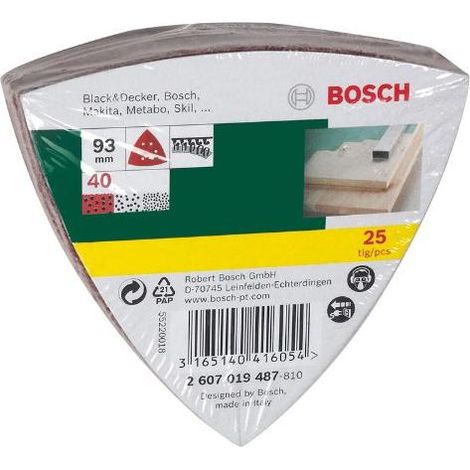 BOSCH - 25 FOGLI PER LEVIGATRICE DELTA GRANA 40 93MM