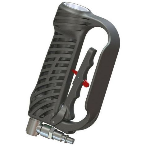 Impugnatura pneumatica ricambio per asta fissa e telescopica per motocompressore completa in plastica nera