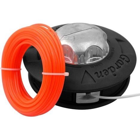 Bobine Tête Débroussailleuse Universelle M10 X 1 25 Avec Fil Nylon 2 4mm Et 15m Corde Noire (1/4)