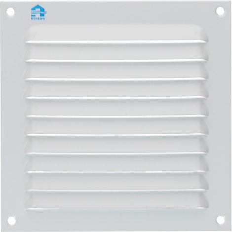 Grille à persienne 436 largeur 150mm hauteur 150mm époxy blanc RAL 9010 - RENSON - 16252