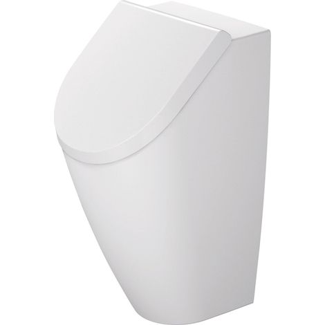 Duravit – Urinoir céramique 350x300x585mm – Sans rainure – Ventouse – Bride de chasse sans rebord – Pour espaces confinés