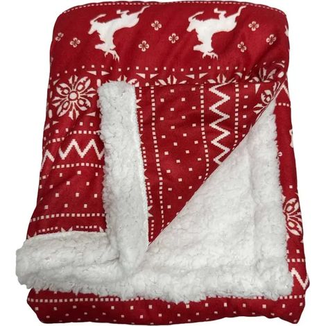 Couverture Noël Sherpa Rouge 100x75cm