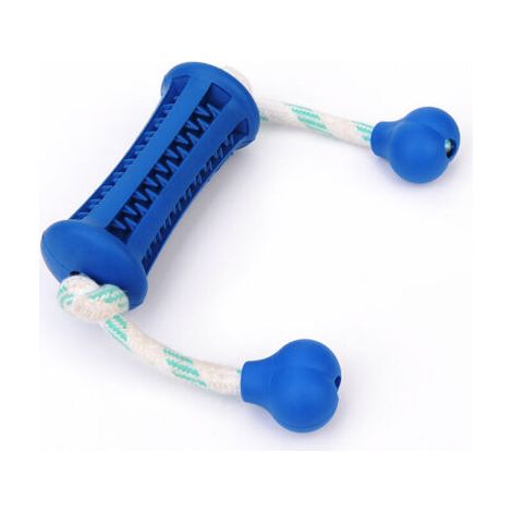 BUNTHAUS Jouet à mâcher pour chien Pet Toys boule de dents portant une corde résistante à la morsure 9x37cm( bleu marine) (1/5)