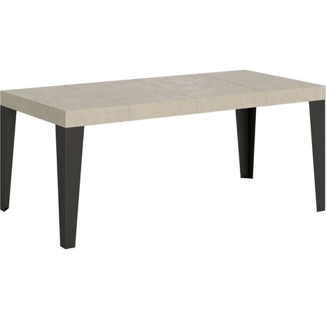 Tavolo Allungabile 120-224x90x77 cm Flame Premium Cashmere Telaio Antracite (1/4)