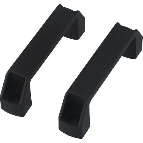 Lot de 2 poignées de placard noires épaisses industrielles en nylon plastique 120 mm pour tiroirs, machines et quincaillerie de maintien (1/5)