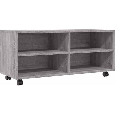 Maison Exclusive - TV-Schrank mit Rollen Grau Sonoma 90x35x35 cm
