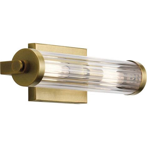 Elstead Kichler Azores Lampada da parete per bagno in ottone naturale, IP44 (1/5)
