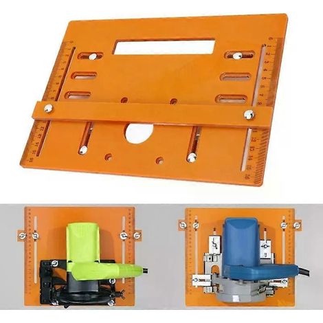 Plaque de base pour machine de découpe, scie circulaire portative pour le travail du bois, plateau inférieur universel sans perçage, accessoires pour outils électriques (1/4)