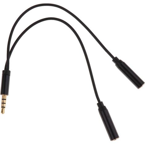 3,5-mm-Klinkenstecker auf 2 Klinkenbuchsen-Audioadapterkabel für Gitarrenverstärker-Komponenten (1/5)