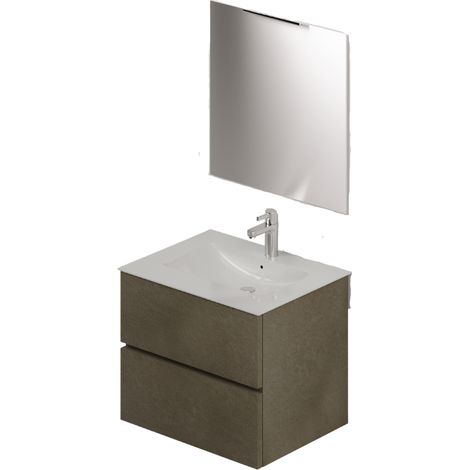Mobile bagno moderno sospeso colore argilla. Mobili in (1/4)