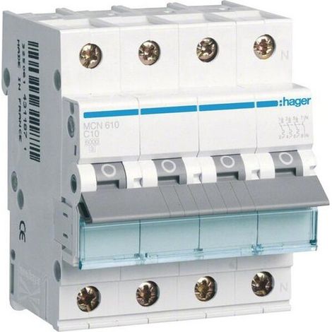 Hager LS-SCHALTER 3P+N 10A-C 6KA4PLE (MCN610)
