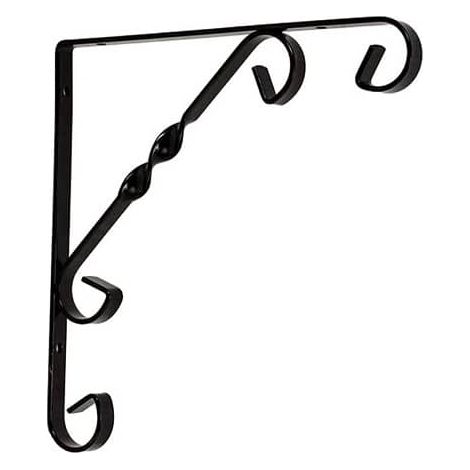 Escuadra para estanteria metalica decorativa tipo 4 150x150 mm Negro (1/3)