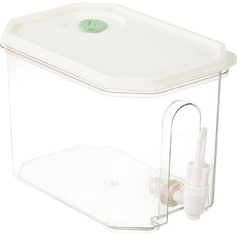 Distributeur De Boissons Pour Réfrigérateur - Jerrycan Transparent Avec Robinet Et Couvercle - Capacité 2,5 L - En Plastique - Pour Jus Et Boissons Fraîches - 1 Pièce (1/5)