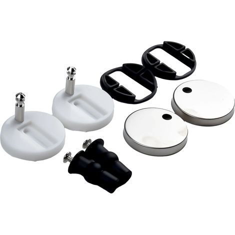 (Y)2X Fixations pour abattant de WC compatibles avec la plupart des abattants standard à fixation supérieure, charnière à dégagement rapide, kit d'installation rapide, accessoires de salle de bain (1/5)