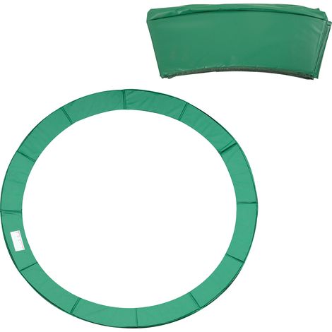Funda de protección acolchada para cama elástica borde seguridad trampolín Ø366 cm Verde (1/5)
