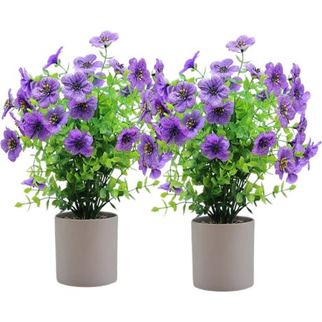 2er-Set künstliche Blumenarrangements - weiße Gänseblümchen und Eukalyptus Für ein frisches Ambiente im Innenbereich (1/3)