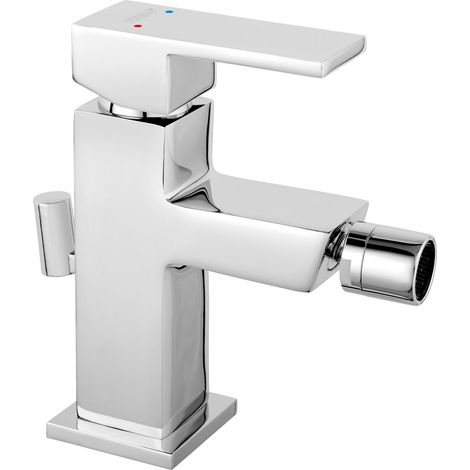Rubinetto bidet Zicco, con tappo automatico, in plastica cromata (1/5)