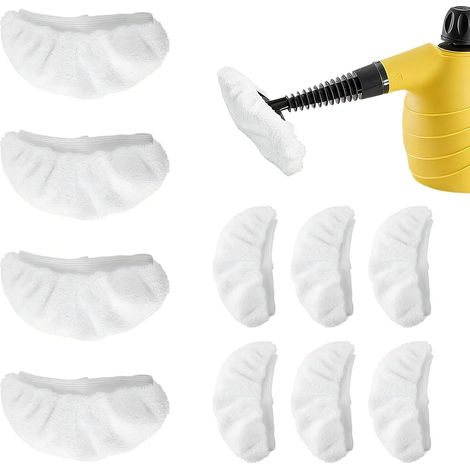 10 Pads De Nettoyeur Vapeur, Universel, Microfibre, Lavable, Pour Sol Et Meuble (1/5)
