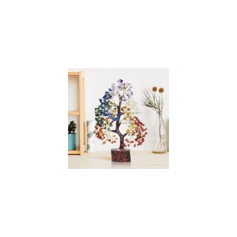 Arbre de Vie aux Sept Chakras, Cristaux et Pierres de Guérison, Cadeau d'Anniversaire, Arbre de Cristal à Énergie Positive (1/5)
