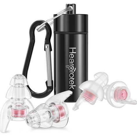 Konzert Ohrstöpsel mit 20dB Dämpfung, High Fidelity Musik Gehörschutz, Rosa, 2er Pack (1/5)