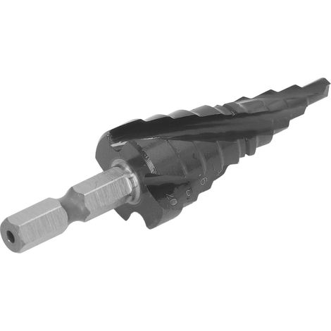 Nouveau foret étagé à quatre cannelures, foret pagode à 9 étapes, queue de 1/4 pouce, convient à l'acier inoxydable et aux métaux durs, foret étagé métrique 4-20 mm, foret étagé à 8 % de cobalt. (1/5)