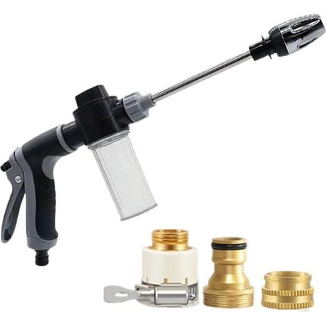 Hochdruckreiniger Reinigungsgerät Außenreinigung Einstellbarer Druck 34 cm Grau (1/5)
