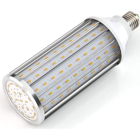 Ampoules LED E27 60W 3000K 5850LM 160X5730SMD Ampoule de Maïs,550W Ampoule de haute puissance en aluminium de conversion,réverbère de LED, 360 degrés projecteur, pour le garage, allée [Classe énergéti