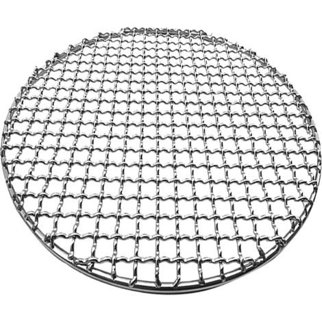 Grille de cuisson en acier inoxydable, empilable, ronde, de 28 cm de diamètre, idéale pour le fumage en extérieur (1/5)