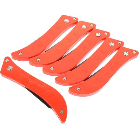 Grattoir à Joints de Sol 6 Pièces Orange, Lame Acier et Plastique  Interstices de Carrelage, Pointe Courbe, Prise Manuelle Sûre, Usage Salle de Bain et Murs Couleur Aléatoire Style Aléatoire (1/5)