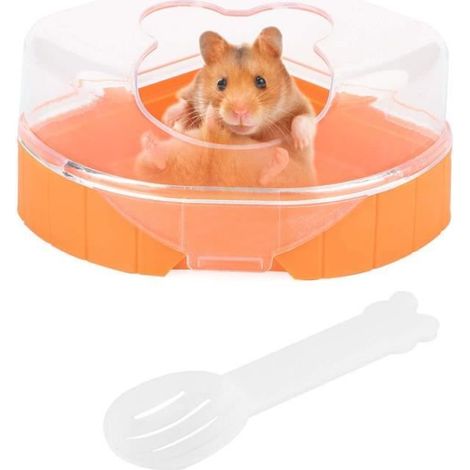 Salle de Bain Hamster Sand,Baignoire triangulaire en plastique,Toilette Hamster pour hamster,animal domestique,hamster, sauna (1/4)