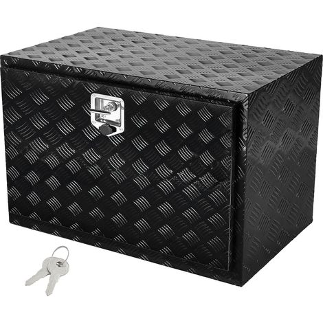 Boîte à Outils pour Camion 121,9x43,2x45,7 cm, Coffre Sous-Châssis Fixation Inférieure, Caisse de Stockage en Aluminium avec Serrure Clés, Étanche, pour Remorque Pick-up Fourgonnette Véhicules (1/5)