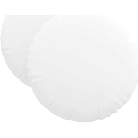Maison Exclusive - Sitzkissen 2 pcs Weiß Ø40 x 13 cm Stoff