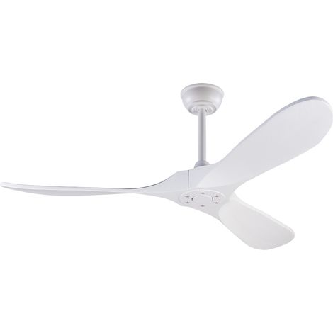 Ventilador de techo blanco 52" sin luz con mando a distancia y motor DC reversible (1/5)