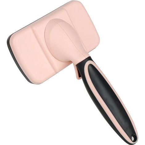 Vakuum-Brosse Chiens et Chats Autonettoyante Efficace jusqu'à 95% des Poils Morts et sous-Poils Conception Ergonomique Enlèvement en Un Clic (Brosse Autonettoyante), Rose (1/4)