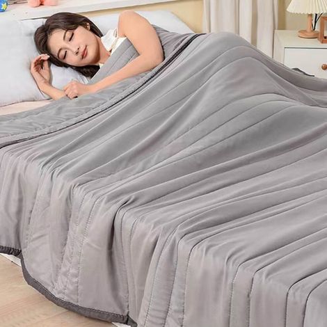 Extragroße Decke, Sommerbettwäsche, atmungsaktiv, leicht, weich und bequem, geeignet für Reisen/Outdoor-Aktivitäten, super atmungsaktiv und warm.
