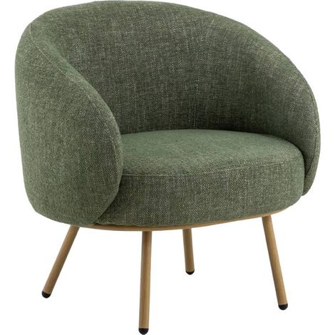 Fauteuil en tissu vert confort Kanoa (1/5)