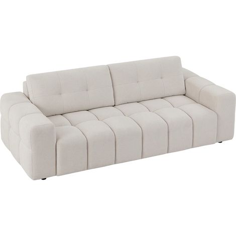 Divano 3 posti in Tessuto testurizzato Beige - SOPELANA (1/5)