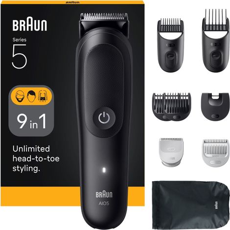 Braun - All-in-One Kit Series 5, 9in1 Grooming, AIO5540 - Black
